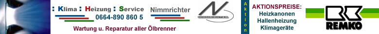 Wartung und Reparatur aller Ölbrenner, Gasbrenner, Warmluftofen, Heizkanonen, Hallenheizung uvm.